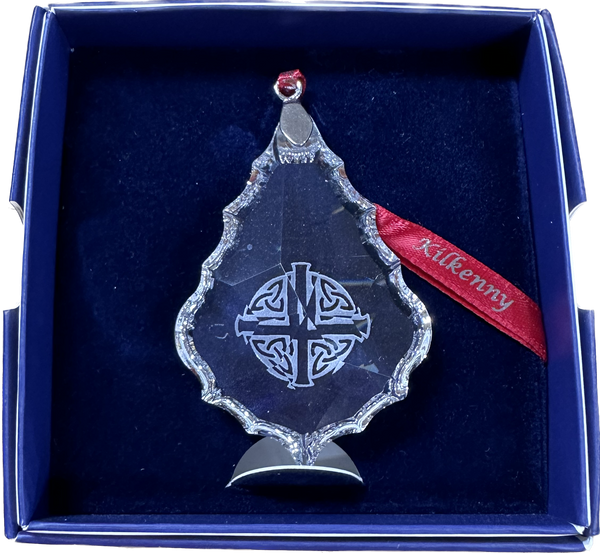 Kilkenny Crystal Christmas Hanging Decoration-Cross