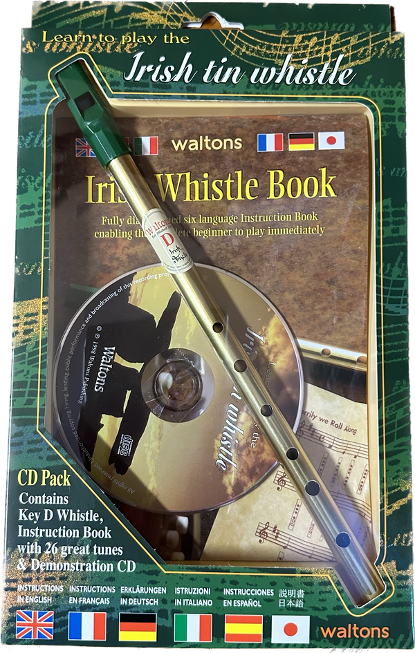 Irish Tin Whistle - Key D with instruction book & CD