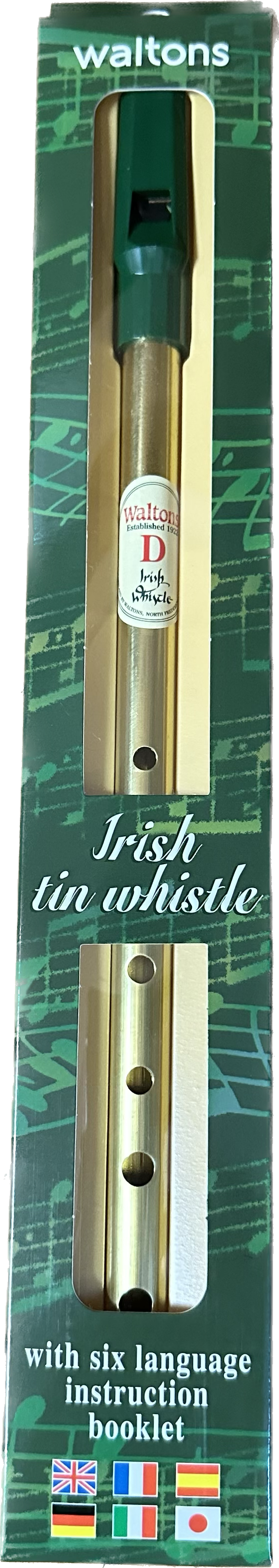 Irish Tin Whistle - Key D with instruction booklet