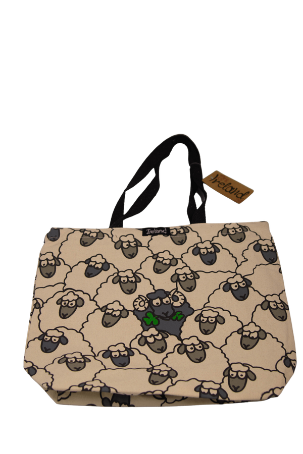 Sheep Cotton Bag with Zip